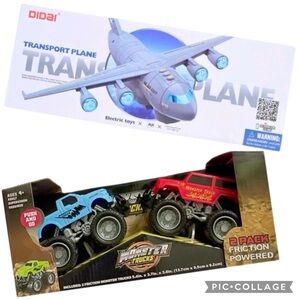 Military Cargo Aircraft & Monster Trucks
